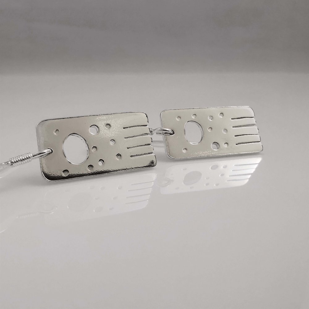 4. Silver Ciliated Cell Earrings